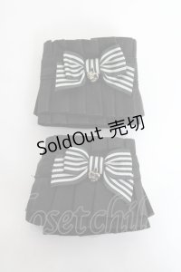 Angelic Pretty / ストライプリボンカフス  黒 Y-25-11-09-022-AP-ZA-SZ-ZY