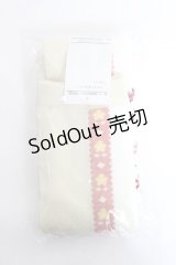 metamorphose / チロリアンリボンオーバーニー  オフ白×ベージュ Y-25-11-09-024-ME-ZA-SZ-ZY