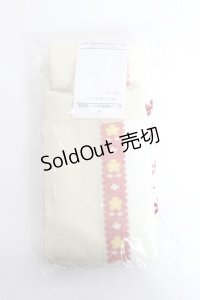 metamorphose / チロリアンリボンオーバーニー  オフ白×ベージュ Y-25-11-09-024-ME-ZA-SZ-ZY