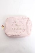 Maison de FLEUR / sakura刺繍スクエアポーチ F ピンク Y-25-11-09-025-LO-ZA-SZ-ZT487