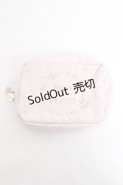 画像1: Maison de FLEUR / sakura刺繍スクエアポーチ F ピンク Y-25-11-09-025-LO-ZA-SZ-ZT487