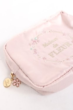 画像3: Maison de FLEUR / sakura刺繍スクエアポーチ F ピンク Y-25-11-09-025-LO-ZA-SZ-ZY