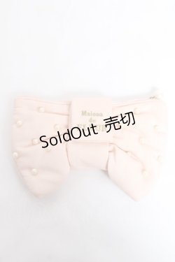 画像1: Maison de FLEUR / パールリボンポーチ F ピンク Y-25-11-09-026-LO-ZA-SZ-ZY
