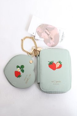 画像1: m petit by misako / AMハートミラーツキポーチ  ミント Y-25-11-09-027-LO-ZA-SZ-ZY