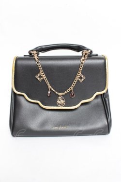 画像1: axes femme / オリエンタル風チャームバッグ  黒 Y-25-11-09-030-AX-BG-SZ-ZY