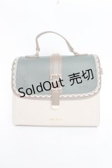 axes femme / スカラ配色薔薇エンボスバッグ  Dグリーン Y-25-11-09-034-AX-BG-SZ-ZY