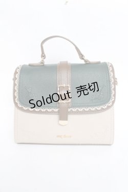 画像1: axes femme / スカラ配色薔薇エンボスバッグ  Dグリーン Y-25-11-09-034-AX-BG-SZ-ZY