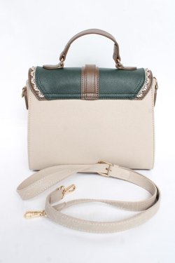 画像2: axes femme / スカラ配色薔薇エンボスバッグ  Dグリーン Y-25-11-09-034-AX-BG-SZ-ZY