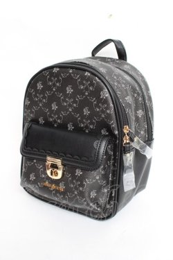 画像1: axes femme / 薔薇モチーフプリントリュック  黒 Y-25-11-15-044-AX-BG-SZ-ZY