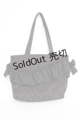 axes femme / A4フリルトートバッグ  黒 Y-25-11-15-045-AX-BG-SZ-ZY