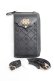 画像1: axes femme / ローズ型押しスマホポシェット  黒 Y-25-11-15-046-AX-BG-SZ-ZY (1)