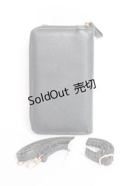 画像2: axes femme / ローズ型押しスマホポシェット  黒 Y-25-11-15-046-AX-BG-SZ-ZY