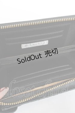 画像3: axes femme / ローズ型押しスマホポシェット  黒 Y-25-11-15-046-AX-BG-SZ-ZY