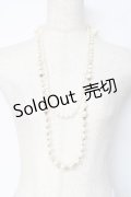 axes femme / パールクリスタルネックレス  生成り Y-25-11-15-007-AX-AC-SZ-ZY