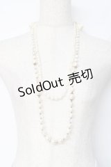 axes femme / パールクリスタルネックレス  生成り Y-25-11-15-007-AX-AC-SZ-ZY