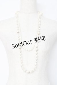 axes femme / パールクリスタルネックレス  生成り Y-25-11-15-007-AX-AC-SZ-ZY