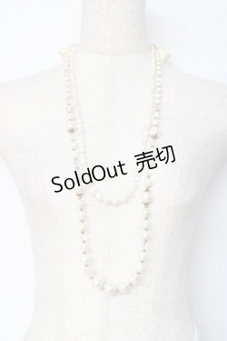 画像1: axes femme / パールクリスタルネックレス  生成り Y-25-11-15-007-AX-AC-SZ-ZY