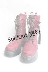 axes femme POETIQUE / チャイナ釦タンクソールブーツ L ワイン Y-25-11-15-049-AX-SH-SZ-ZY