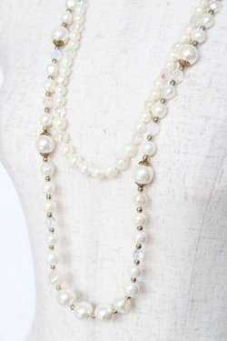 画像2: axes femme / パールクリスタルネックレス  生成り Y-25-11-15-007-AX-AC-SZ-ZY