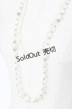 画像2: axes femme / パールクリスタルネックレス  生成り Y-25-11-15-007-AX-AC-SZ-ZY