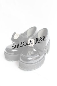 Honey Cinnamon / ビジューエナメルシューズ ｍ 黒 Y-25-11-15-050-LO-SH-SZ-ZY