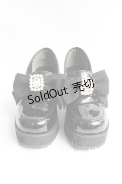 画像2: Honey Cinnamon / ビジューエナメルシューズ ｍ 黒 Y-25-11-15-050-LO-SH-SZ-ZY