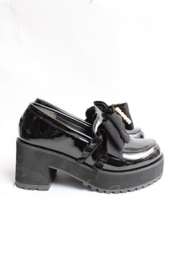 画像5: Honey Cinnamon / ビジューエナメルシューズ ｍ 黒 Y-25-11-15-050-LO-SH-SZ-ZY