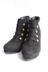 F＆A / ナポレオンデザインブーツ M 黒 Y-25-11-15-051-LO-SH-SZ-ZT-K002