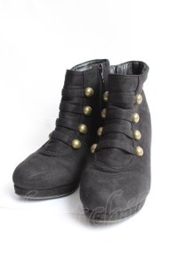 F＆A / ナポレオンデザインブーツ M 黒 Y-25-11-15-051-LO-SH-SZ-ZT-K002