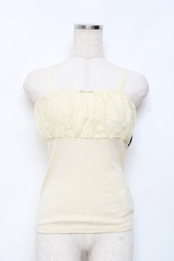 画像1: an another angelus / レース切替キャミ  生成り Y-25-11-15-053-CA-TO-SZ-ZY