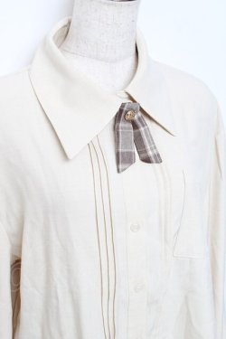 画像4: Princess Chronicles / 秘密探偵のプリーツブラウス  生成り Y-25-11-15-054-PU-BL-SZ-ZY