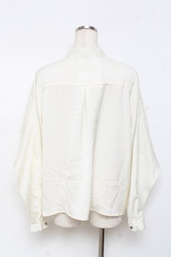 画像2: axes femme / ケープ風ボウタイブラウス  生成り Y-25-11-15-056-AX-BL-SZ-ZY