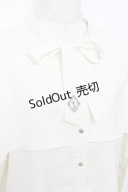 画像3: axes femme / ケープ風ボウタイブラウス  生成り Y-25-11-15-056-AX-BL-SZ-ZY