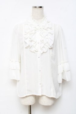 画像1: axes femme kawaii / シャルロットブラウス M 白 Y-25-11-15-057-AX-BL-SZ-ZY