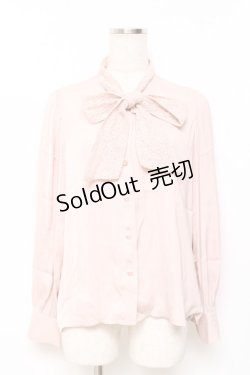画像1: an another angelus / レースボウタイブラウス  ピンク Y-25-11-15-058-CA-BL-SZ-ZY