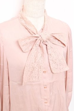 画像3: an another angelus / レースボウタイブラウス  ピンク Y-25-11-15-058-CA-BL-SZ-ZY