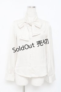 an another angelus / ローズカットワークボウタイブラウス  生成り Y-25-11-15-062-CA-BL-SZ-ZY