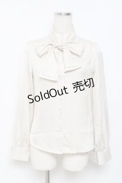 画像1: an another angelus / ローズカットワークボウタイブラウス  生成り Y-25-11-15-062-CA-BL-SZ-ZY