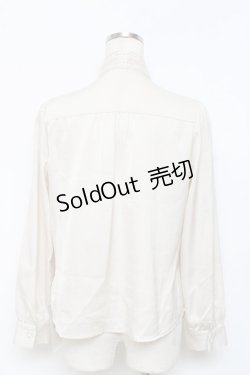 画像2: an another angelus / ローズカットワークボウタイブラウス  生成り Y-25-11-15-062-CA-BL-SZ-ZY