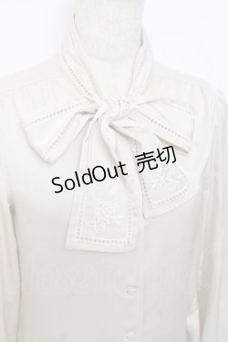 画像3: an another angelus / ローズカットワークボウタイブラウス  生成り Y-25-11-15-062-CA-BL-SZ-ZY