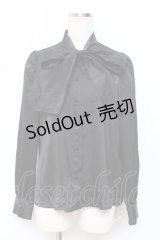 evelyn / オーガンジーボウタイブラウス  黒 Y-25-11-15-063-LO-BL-SZ-ZY