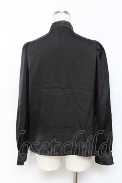 画像2: evelyn / オーガンジーボウタイブラウス  黒 Y-25-11-15-063-LO-BL-SZ-ZY