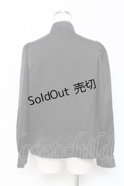 画像2: evelyn / オーガンジーボウタイブラウス  黒 Y-25-11-15-063-LO-BL-SZ-ZY