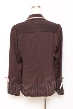 画像2: axes femme / 袖レースアップジャケット M Dブラウン Y-25-11-15-064-AX-JA-SZ-ZY