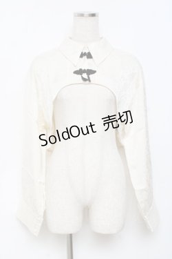 画像1: axes femme / チャイナ釦付ボレロ風ブラウス  生成り Y-25-11-15-067-AX-TO-SZ-ZI