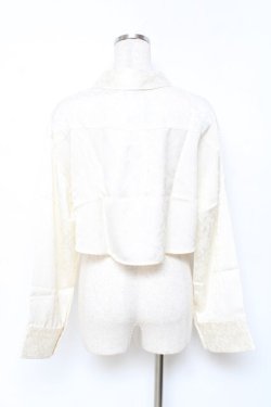 画像2: axes femme / チャイナ釦付ボレロ風ブラウス  生成り Y-25-11-15-067-AX-TO-SZ-ZY