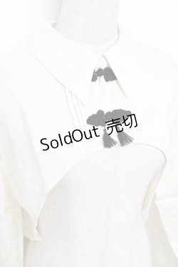 画像3: axes femme / チャイナ釦付ボレロ風ブラウス  生成り Y-25-11-15-067-AX-TO-SZ-ZI