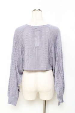 画像2: axes femme POETIQUE / チェーン付ニットボレロ  ブルー Y-25-11-15-068-AX-TO-SZ-ZY