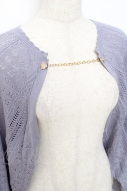 画像3: axes femme POETIQUE / チェーン付ニットボレロ  ブルー Y-25-11-15-068-AX-TO-SZ-ZY