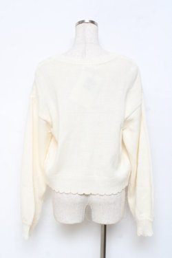 画像2: axes femme / パールボタンニットカーディガン F 生成り Y-25-11-15-069-AX-TO-SZ-ZY